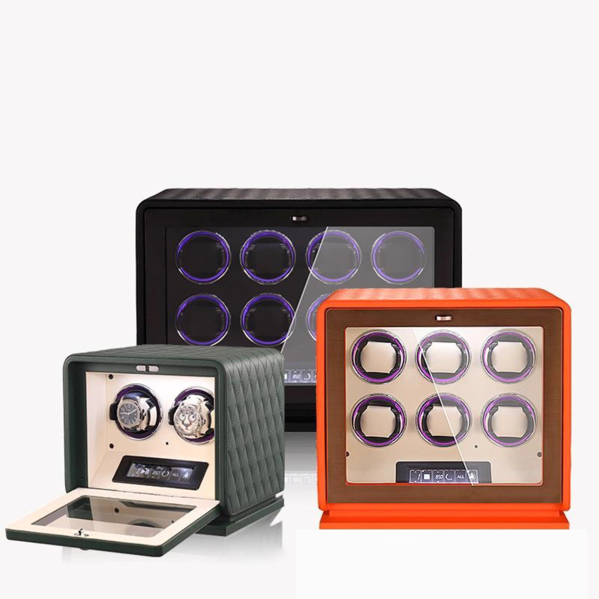 Leather Watch Winder for 6 Watches, view 8