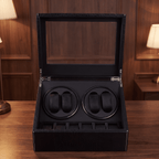 Quad Watch Winder with Storage for 10 Watches