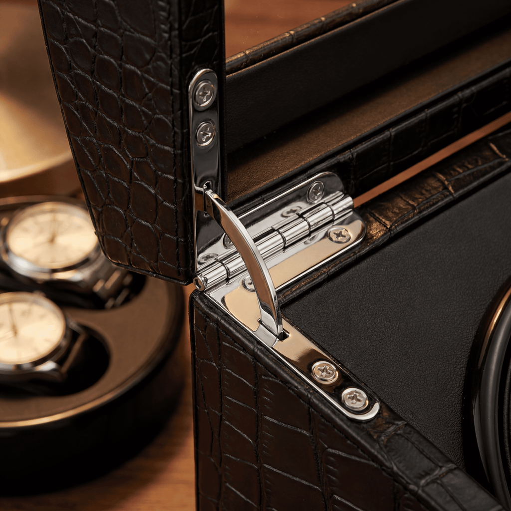 Quad Watch Winder with Storage for 10 Watches