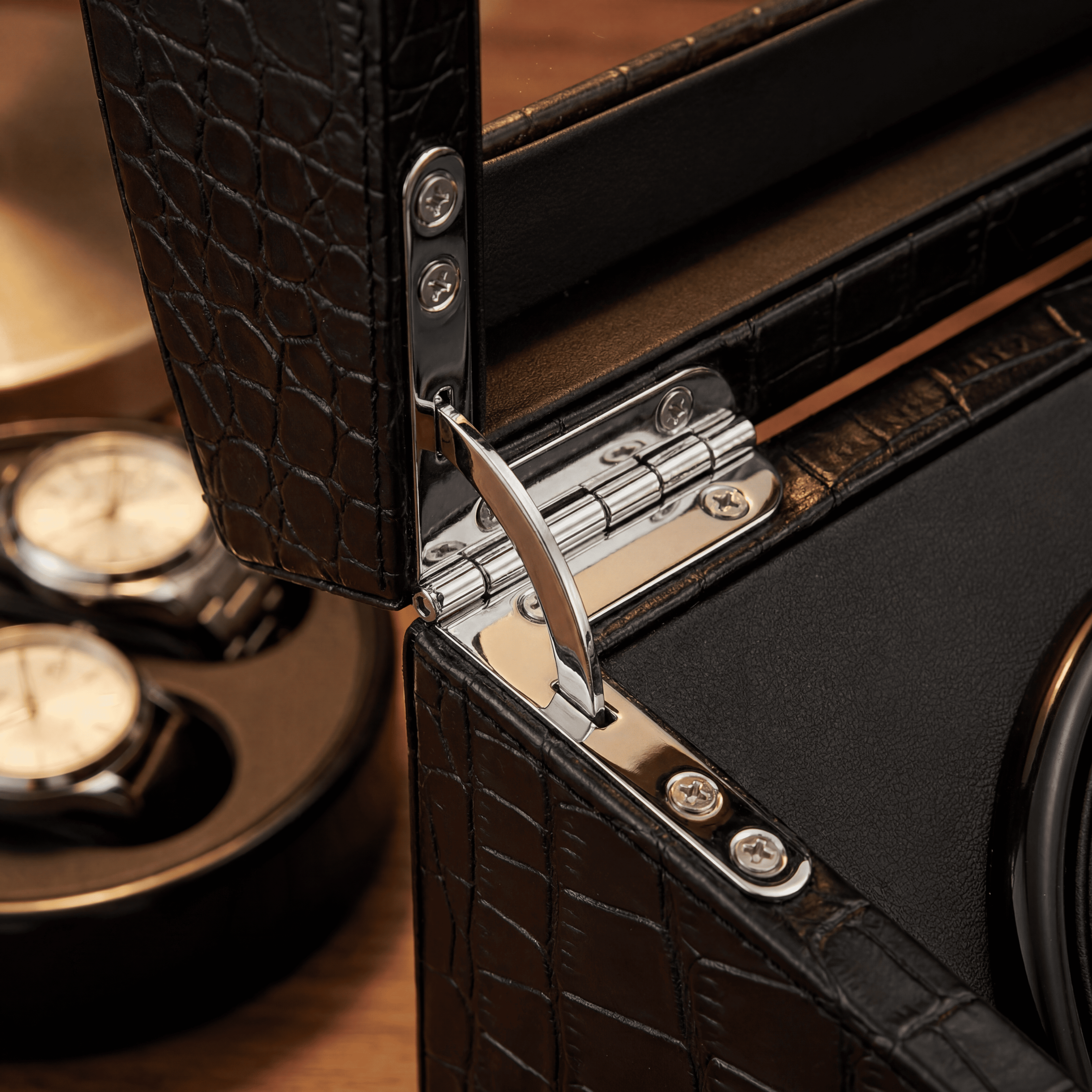 Quad Watch Winder with Storage for 10 Watches