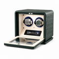 Green Leather Watch Winder for 2 Watches