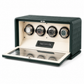 Green Leather Watch Winder for 4 Watches