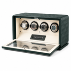 Green Leather Watch Winder for 4 Watches