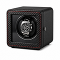 Carbon Single Watch Winder, Red Stitching