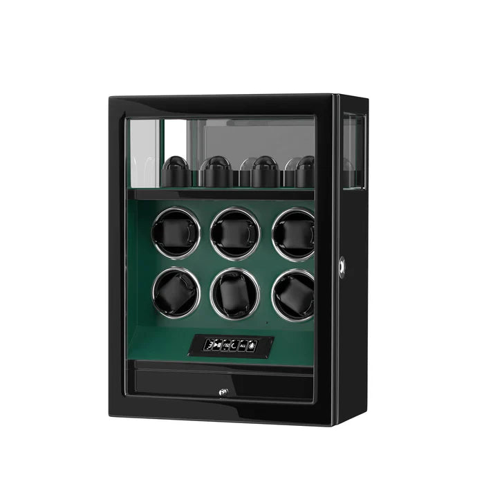 6 Watch Winder with Fingerprint Lock, Green, view 12