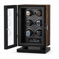 Luxury Watch Winder for 6 Watches, Macassar Wood