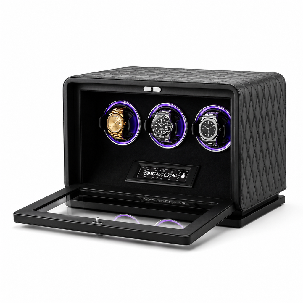 Triple Watch Winder Display Case