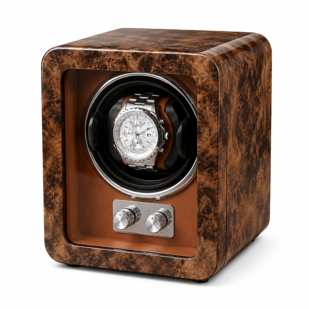 Burl Wood Single Watch Winder