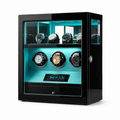 Leather Triple Watch Winder with Fingerprint Lock