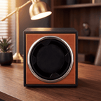 Single Watch Winder, Black and Cognac, view 2