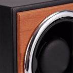 Single Watch Winder, Black and Cognac, view 4