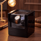 Double Watch Winder with Blue LED, view 2