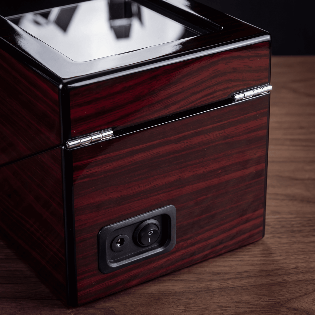 Double Watch Winder with Blue LED, view 12