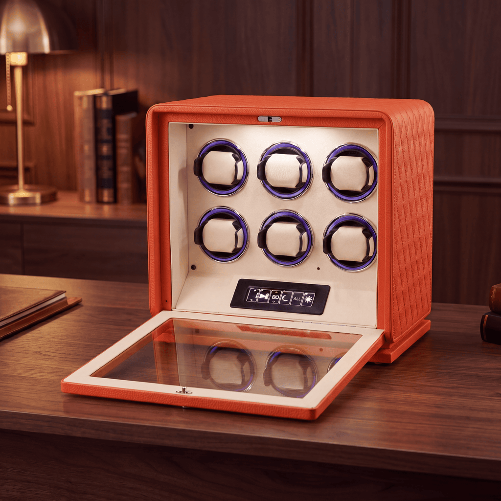 Leather Watch Winder for 6 Watches, view 3