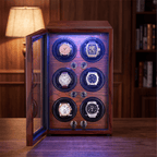 Solid Wood Watch Winder for 6 Watches, view 3