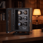 Luxury Watch Winder for 6 Watches, Macassar Wood