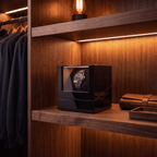Single Watch Winder, Wood and Glass, view 5