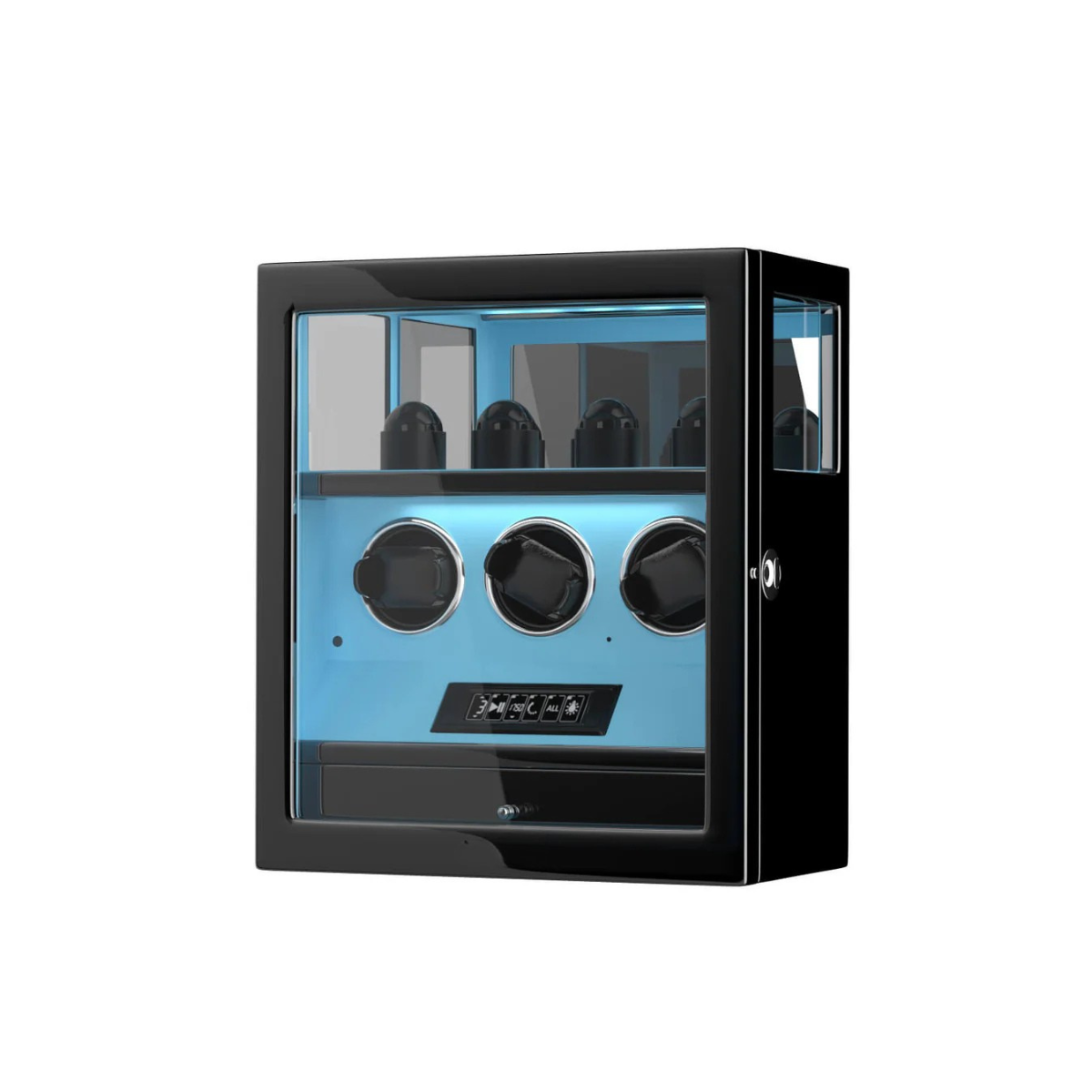 Leather Triple Watch Winder with Fingerprint Lock, view 10