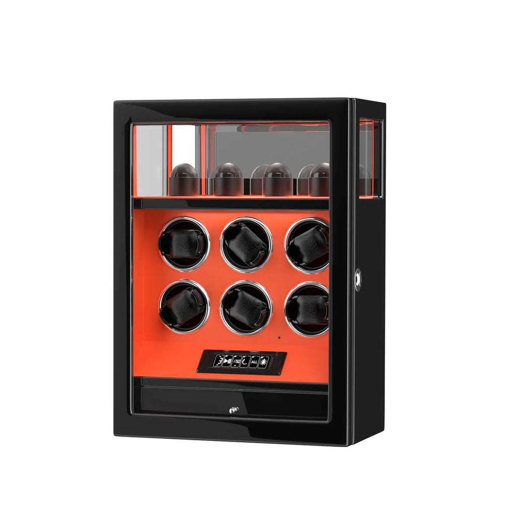 6 Watch Winder Cabinet with Fingerprint Lock, view 21