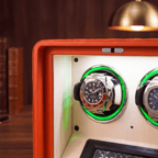Leather Watch Winder for 2 Watches, view 4