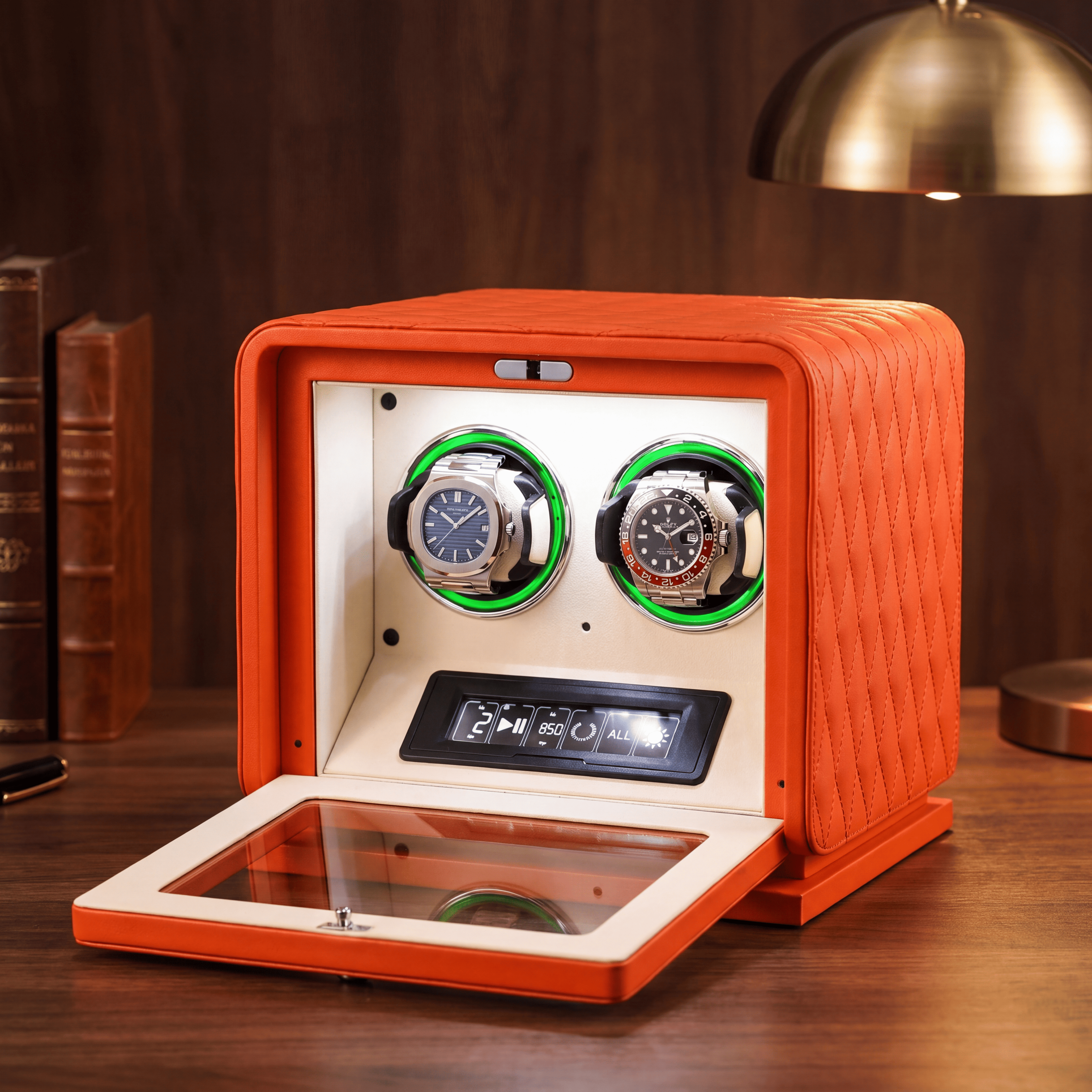 Double Watch Winder Display Case, view 6
