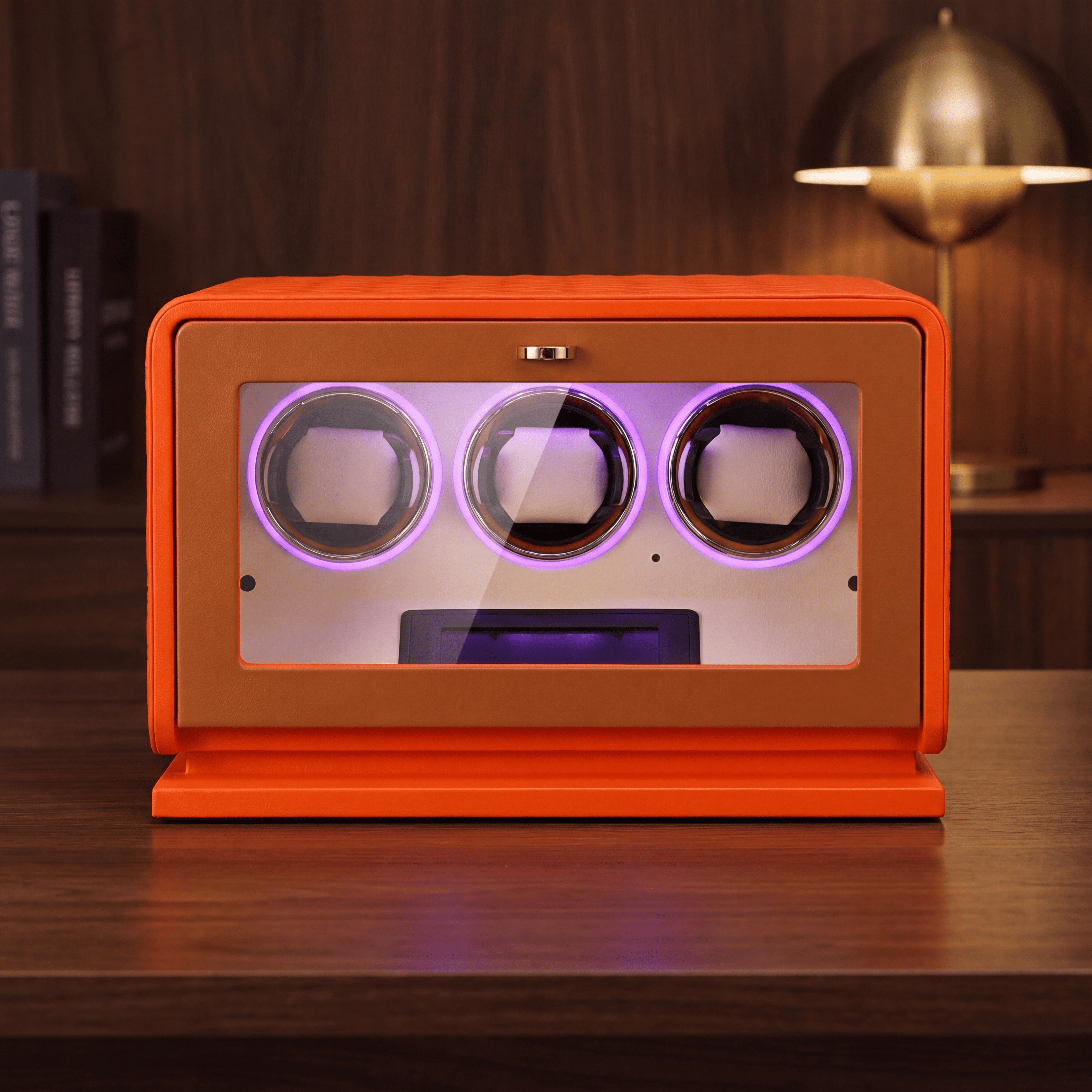 Leather Watch Winder for 3 Watches, view 2
