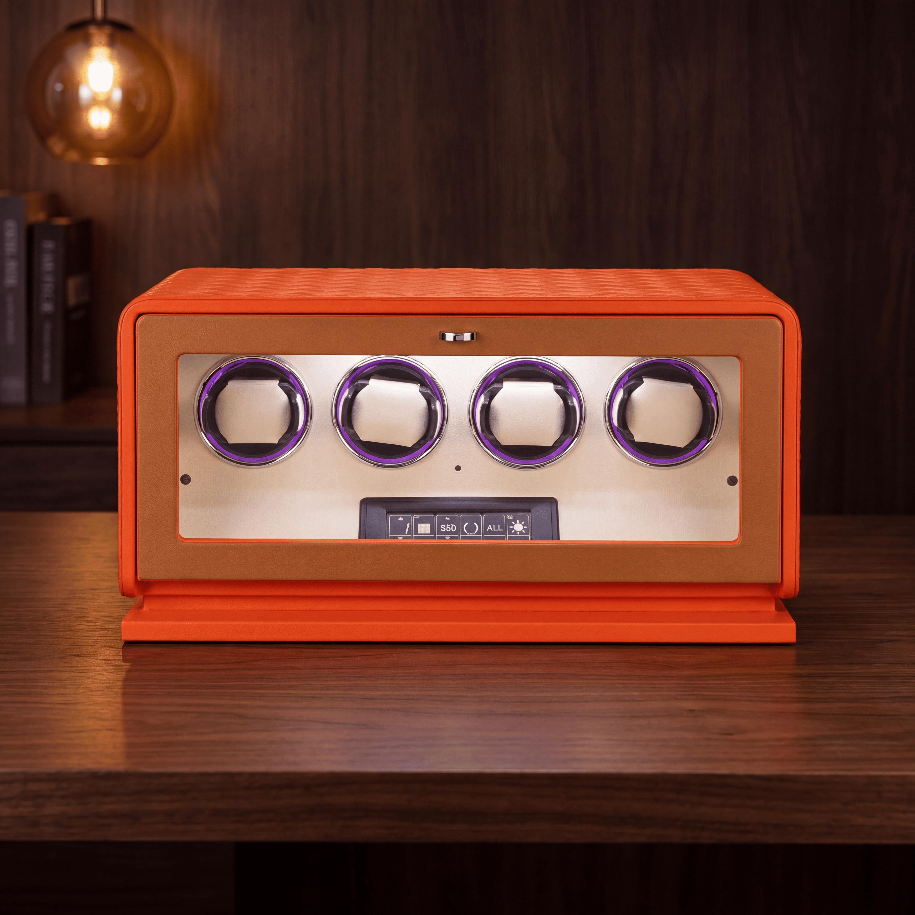 Leather Watch Winder for 4 Watches, view 2