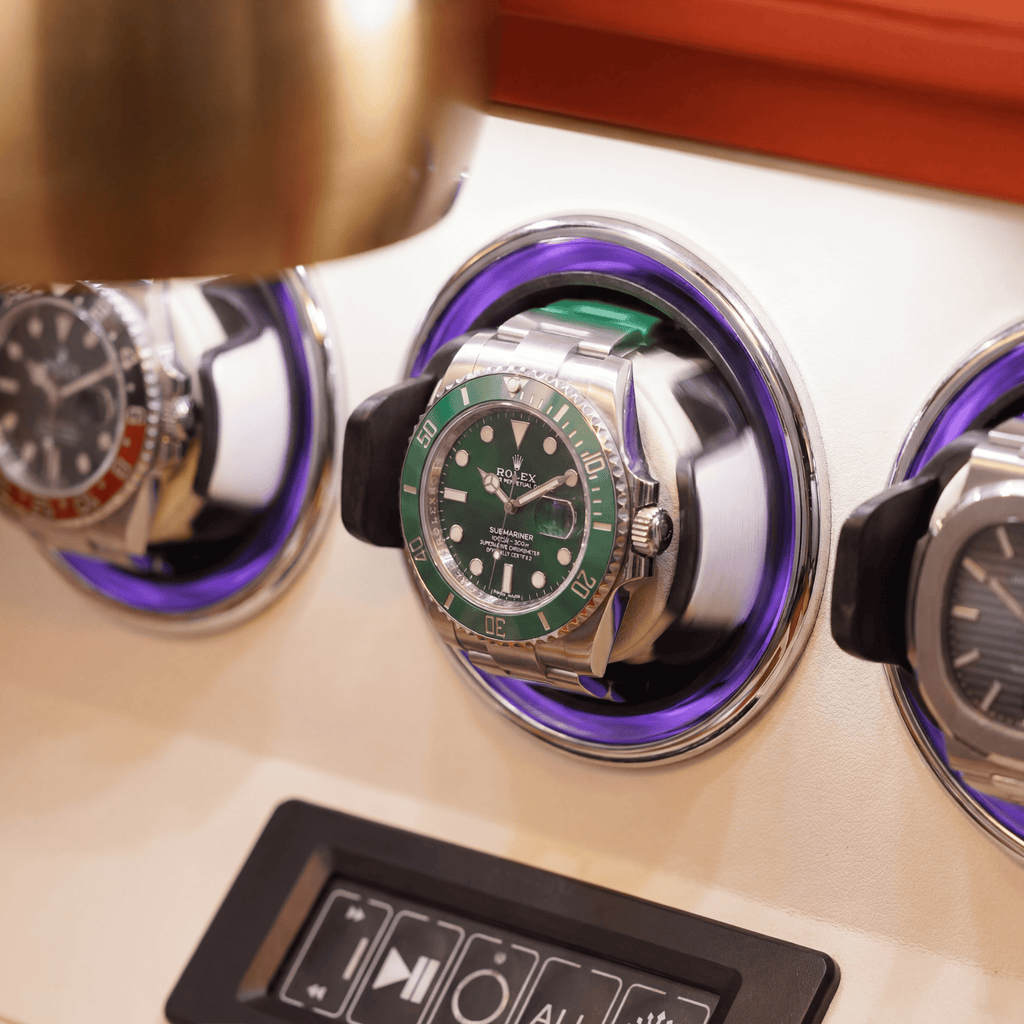 Leather Watch Winder for 4 Watches, view 4