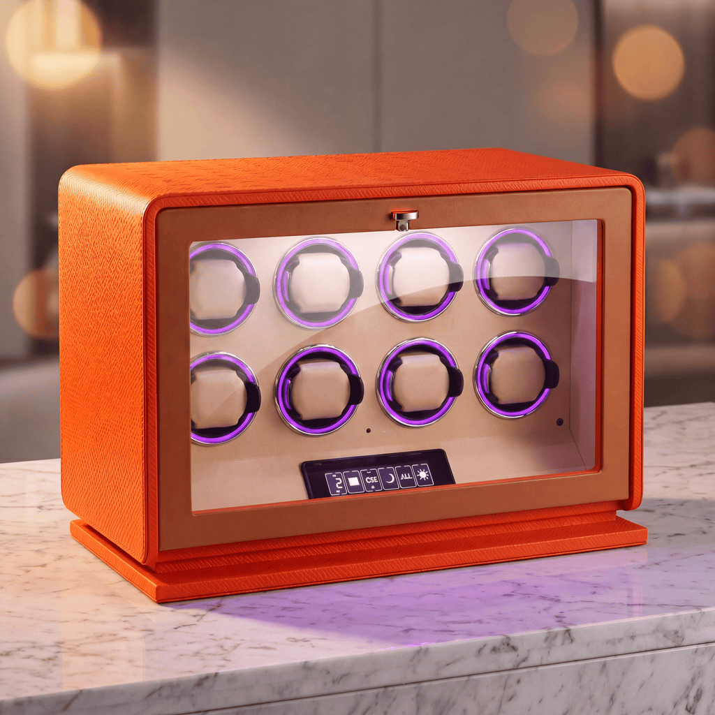 Leather Watch Winder for 8 Watches, view 4