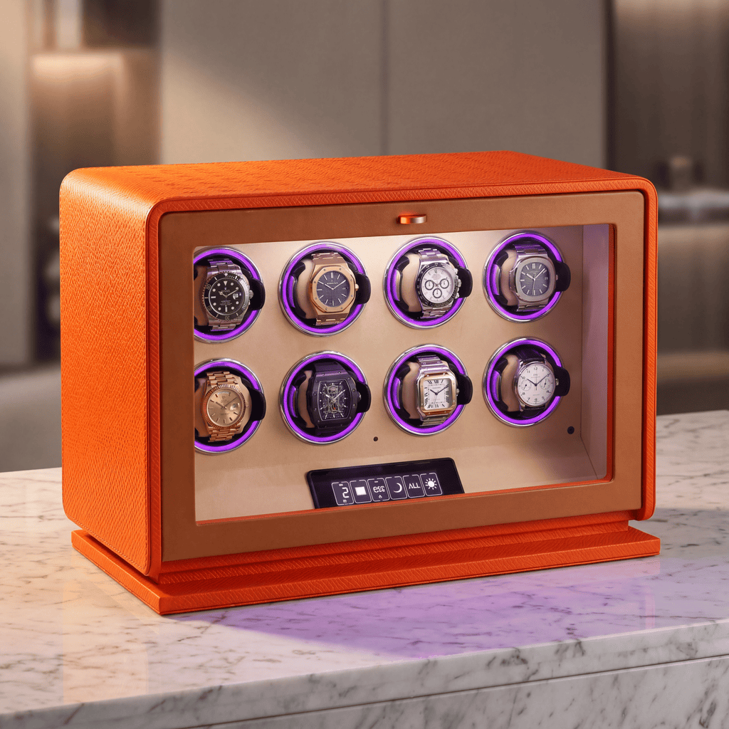 Leather Watch Winder for 8 Watches, view 2