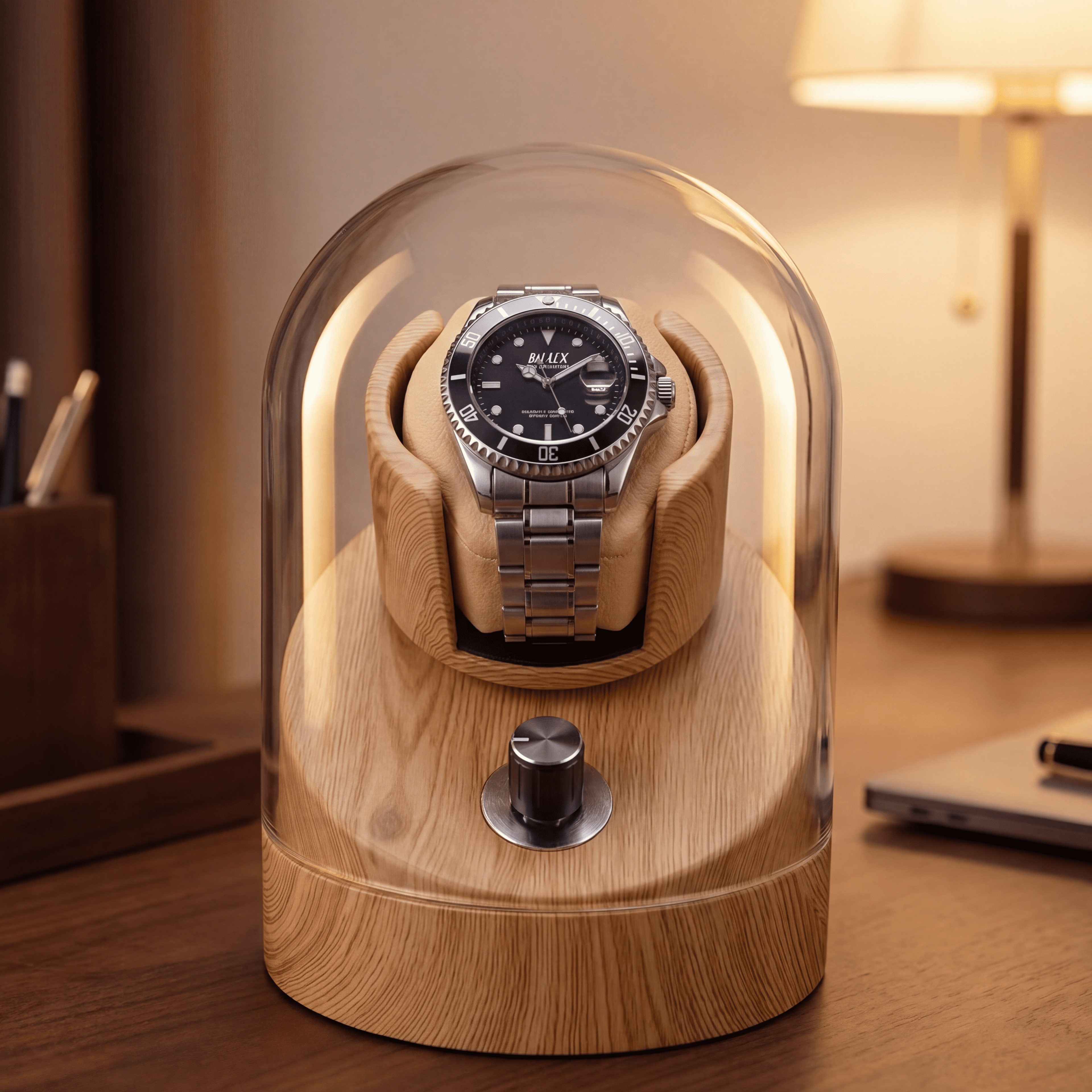Glass Dome Watch Winder, view 2