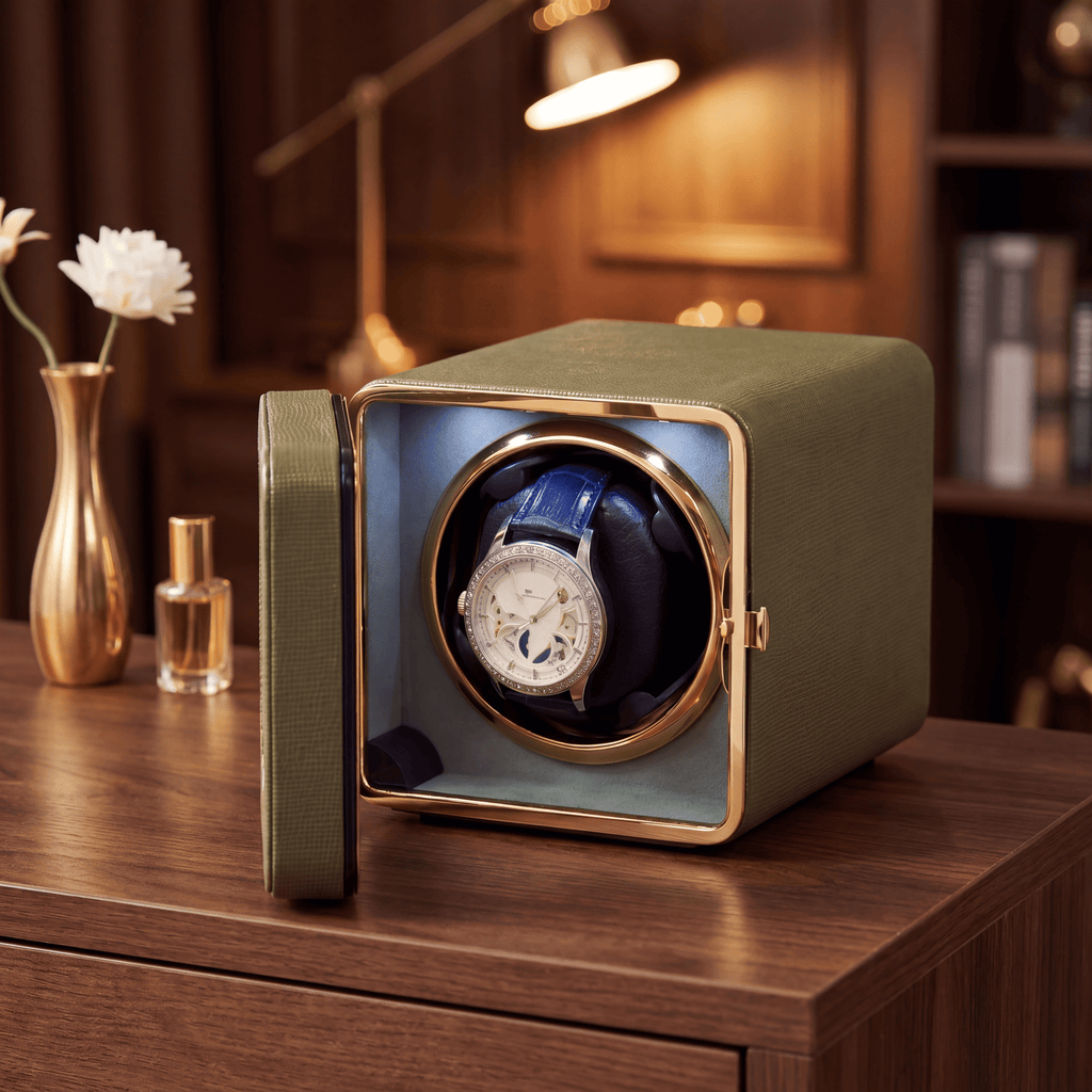 Olive Green Single Watch Winder