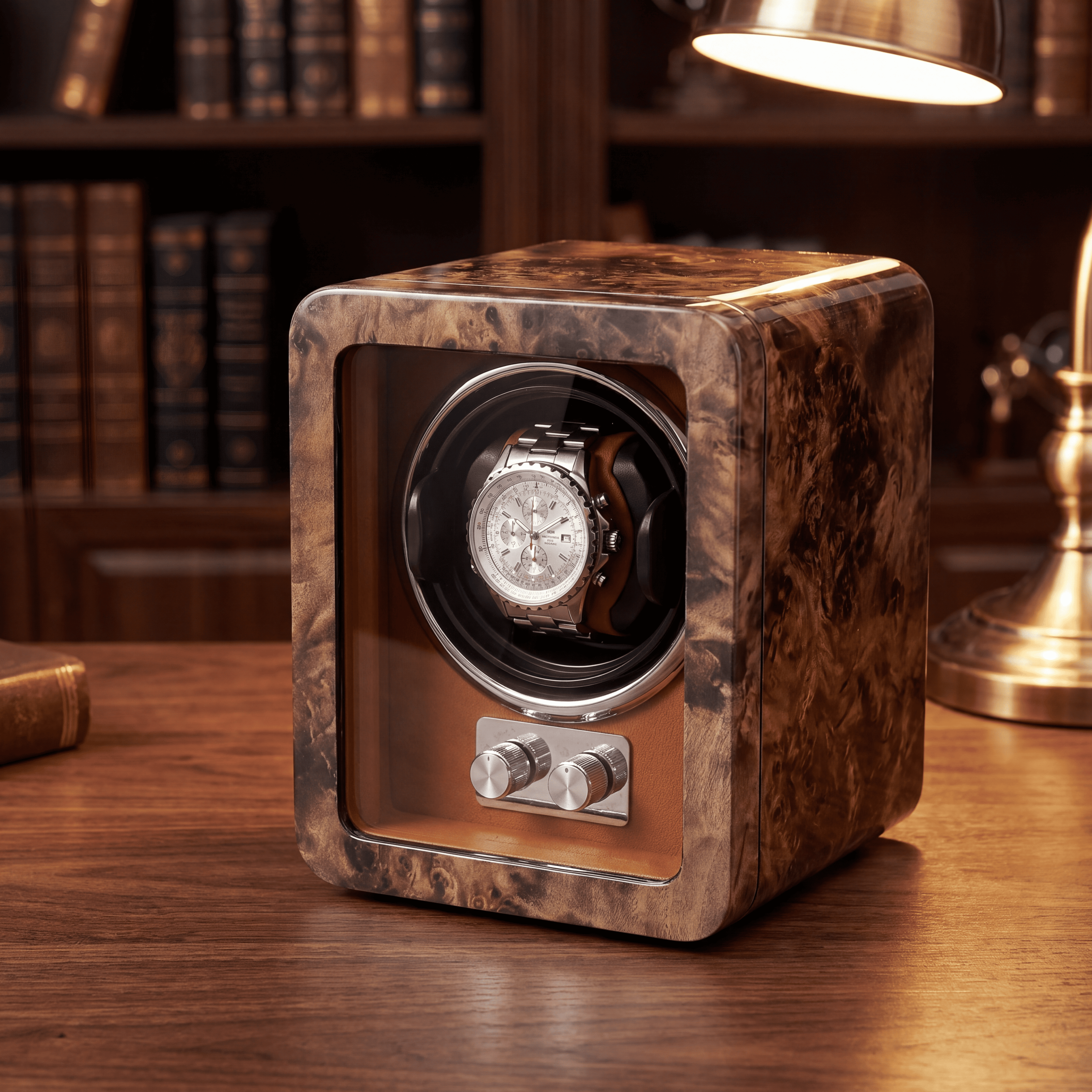 Burl Wood Single Watch Winder
