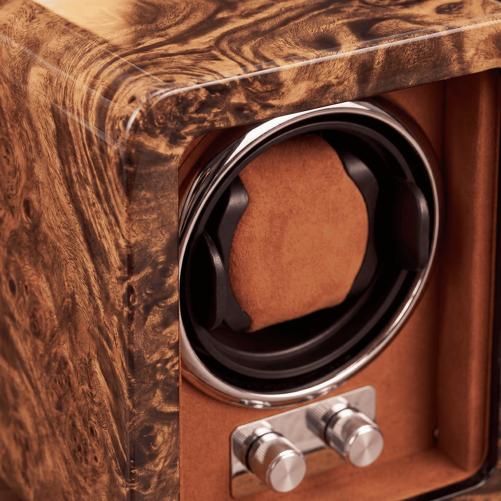 Burl Wood Single Watch Winder, view 4