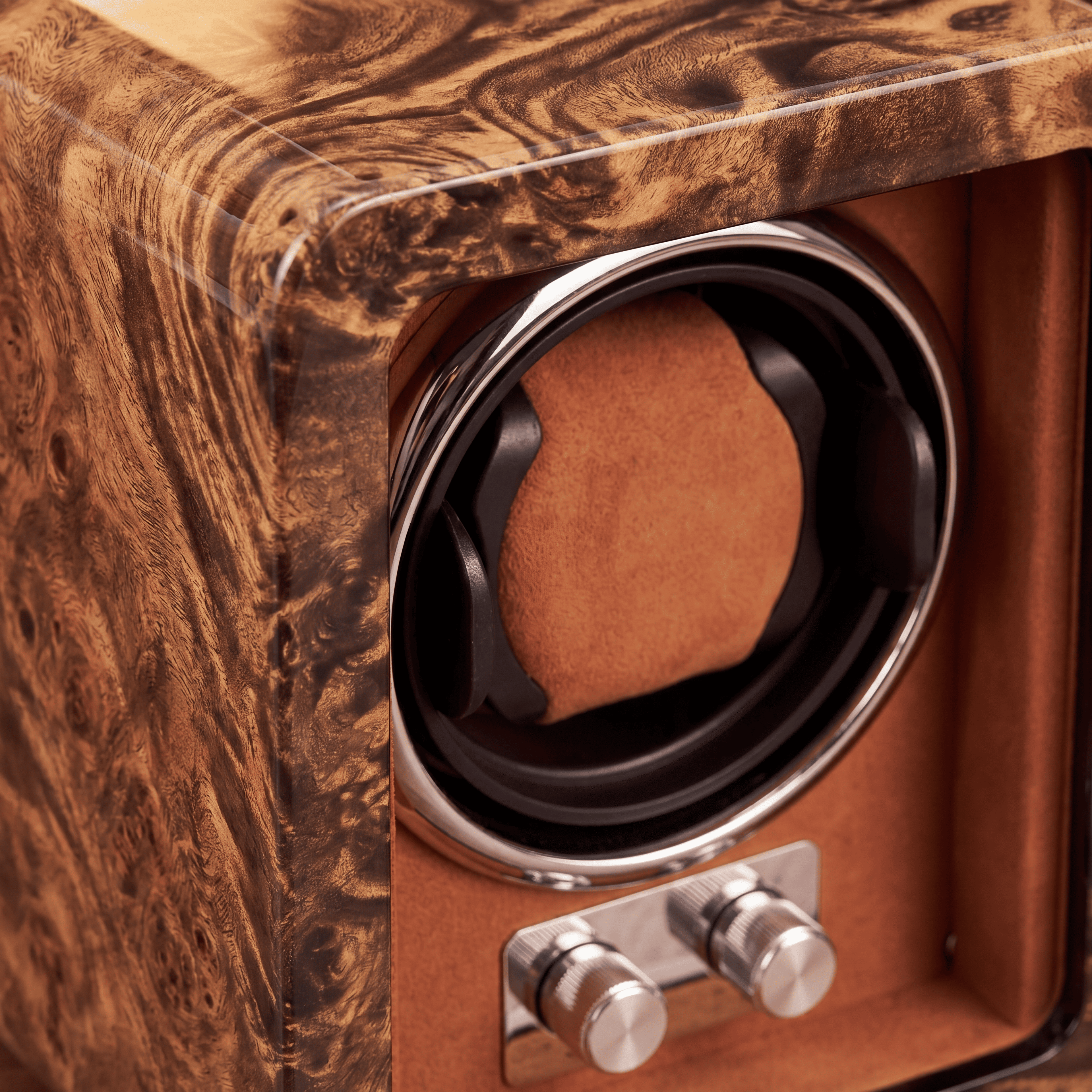 Burl Wood Single Watch Winder, view 4