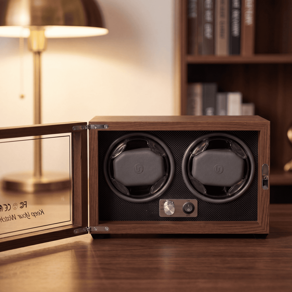 Double Watch Winder with LED Lighting, view 2