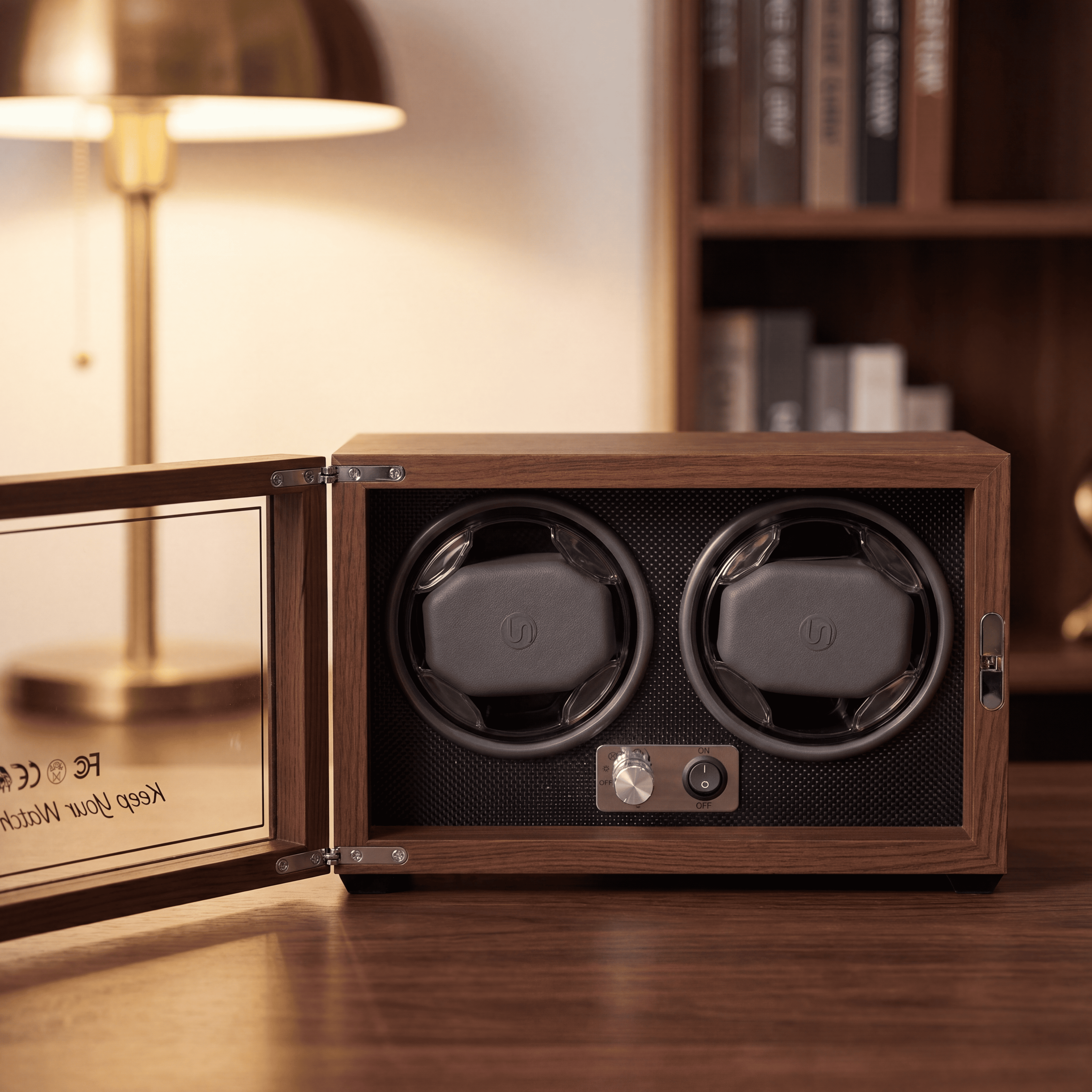 Double Watch Winder with LED Lighting, view 2