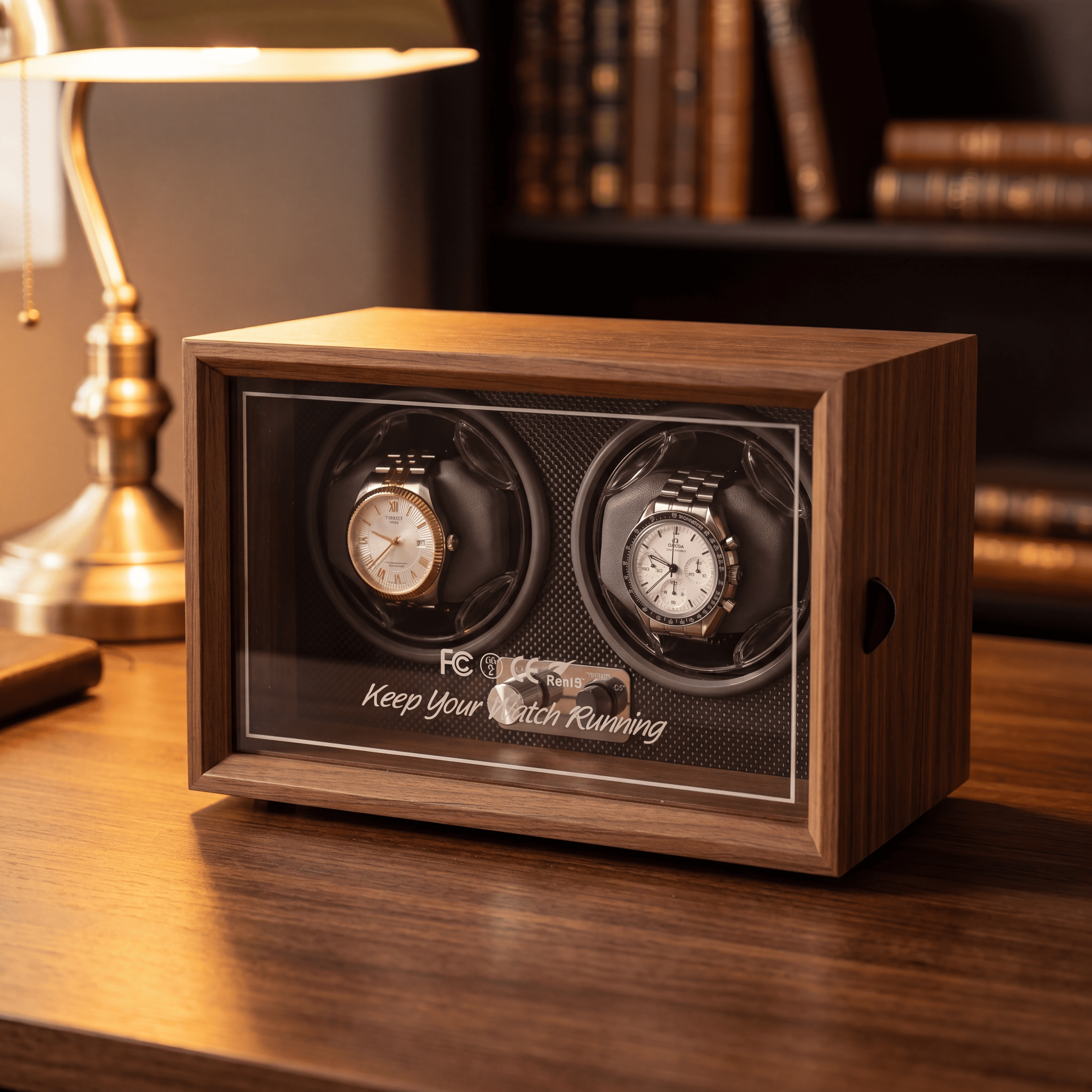 Double Watch Winder with LED Lighting, view 6