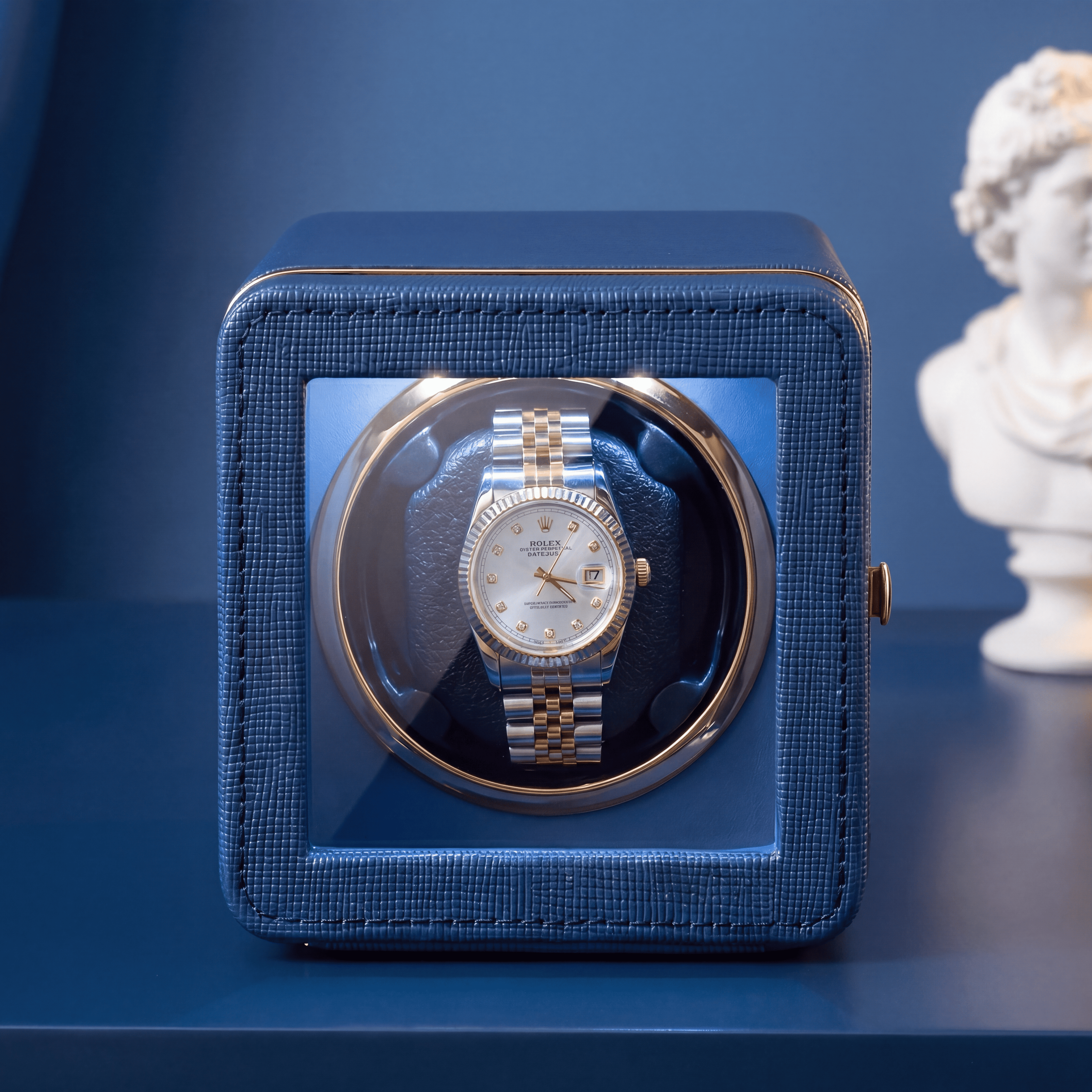 Lapis Blue Single Watch Winder, view 2