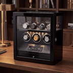 3 Watch Winder Box, Piano Black