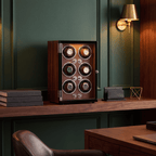 Red Watch Winder for 6 Watches, view 5
