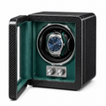 Carbon Single Watch Winder, Teal Interior