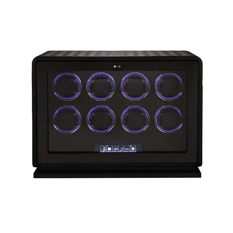 8 Watch Winder Display Case, Leather, view 5
