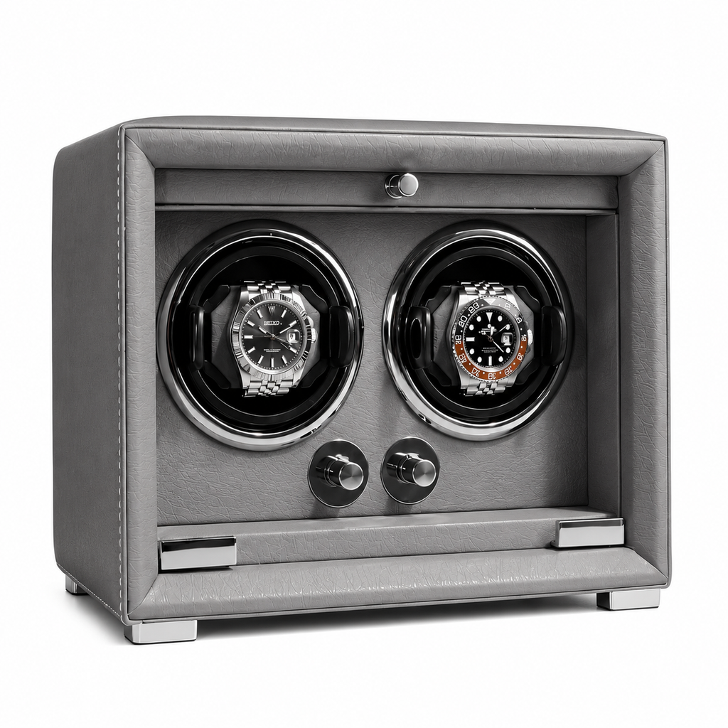 Double Watch Winder, Anthracite Leather