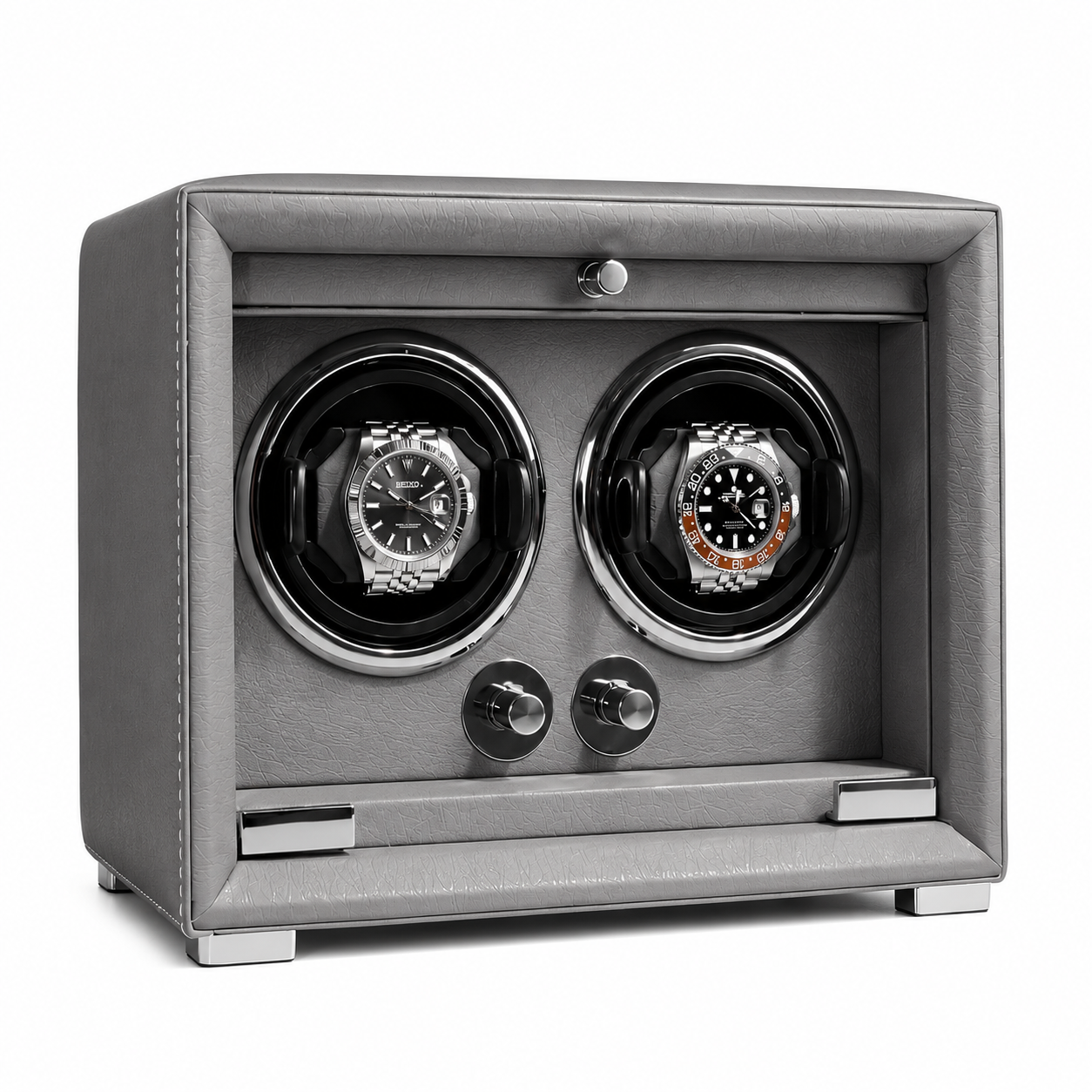 Double Watch Winder, Anthracite Leather