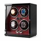 Red Watch Winder for 4 Watches