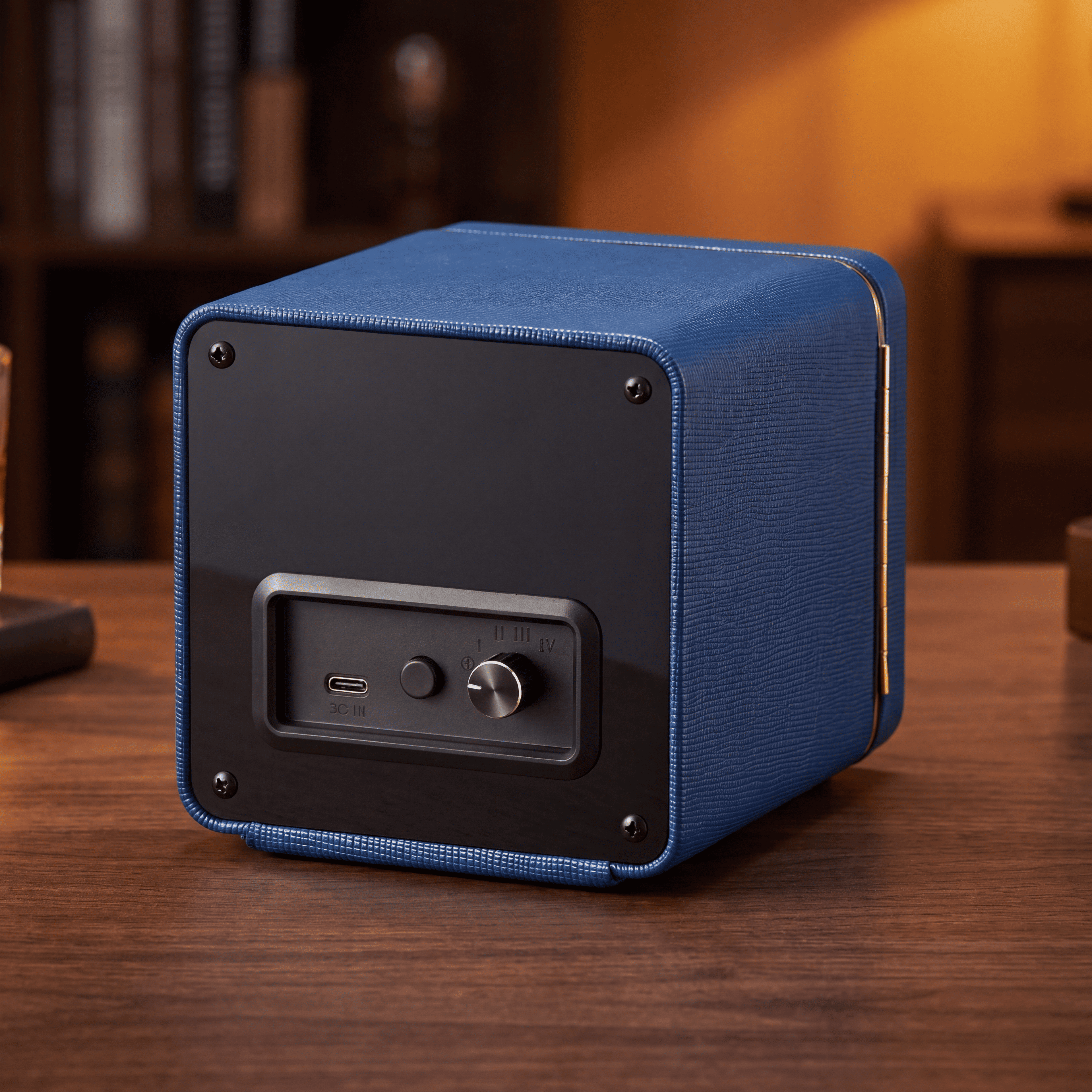 Carbon Single Watch Winder, Red Stitching, view 5
