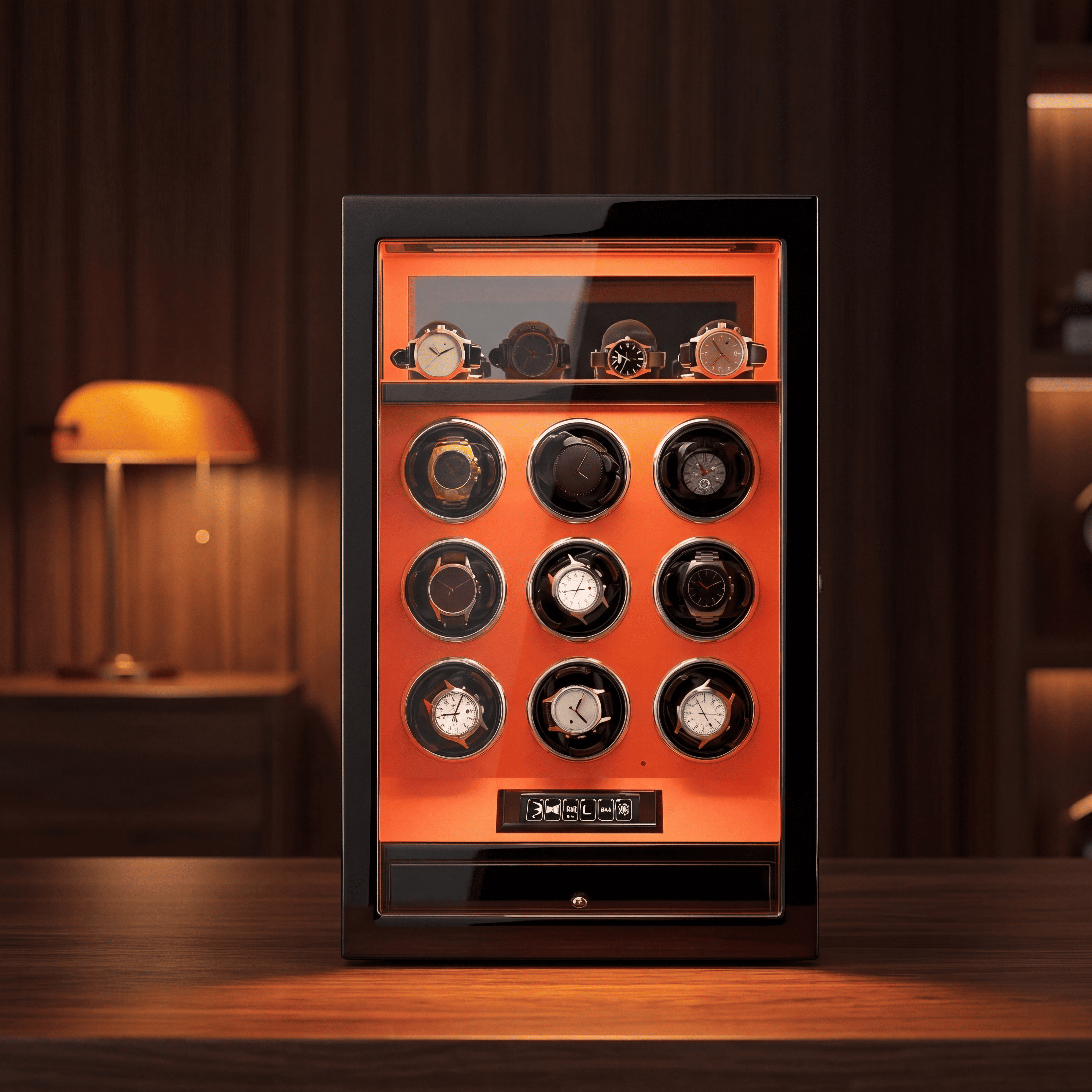 Leather Watch Winder for 9 Watches, view 13