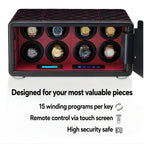 Watch Winder Safe for 8 Watches, Steel