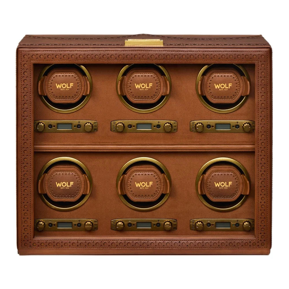 Brogue Leather Watch Winder – 6 Piece